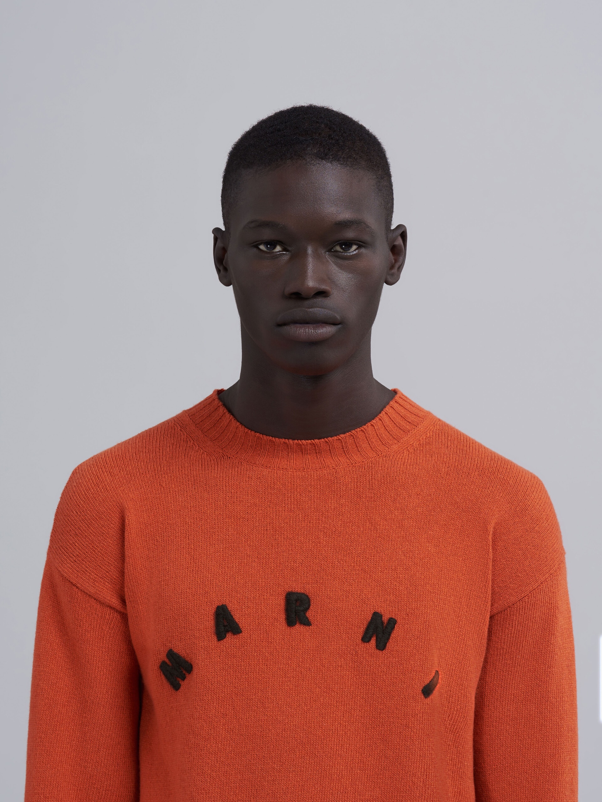 ORANGE CASHMERE SWEATER - 4