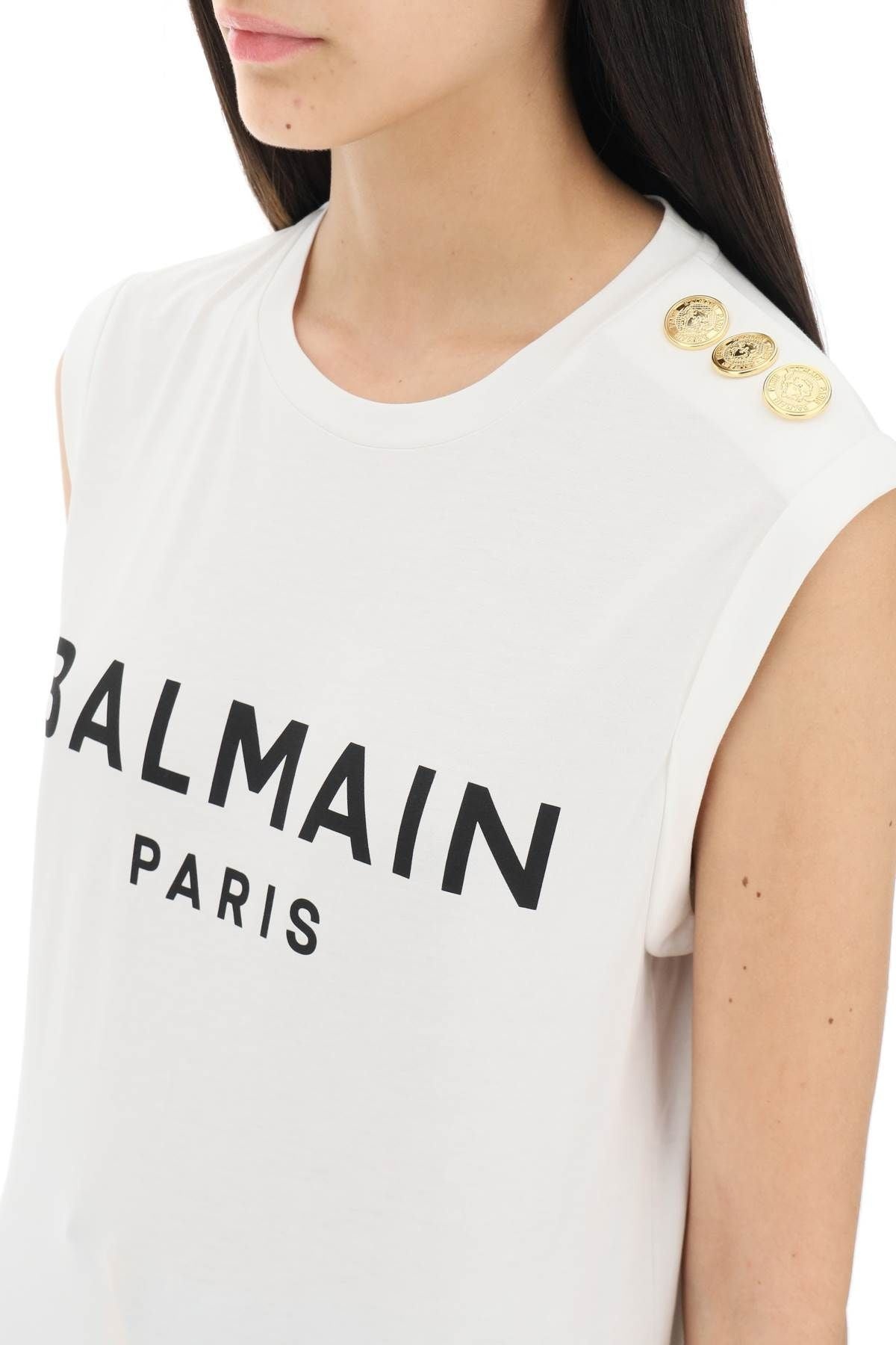 Balmain Logo Top With Embossed Buttons - 5