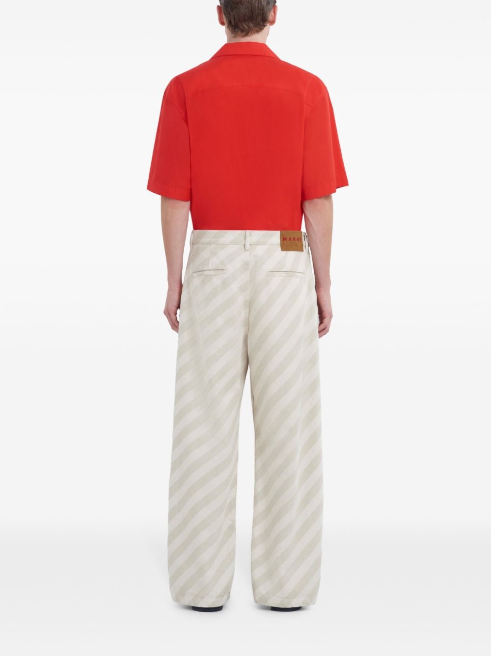 striped cotton trousers - 4