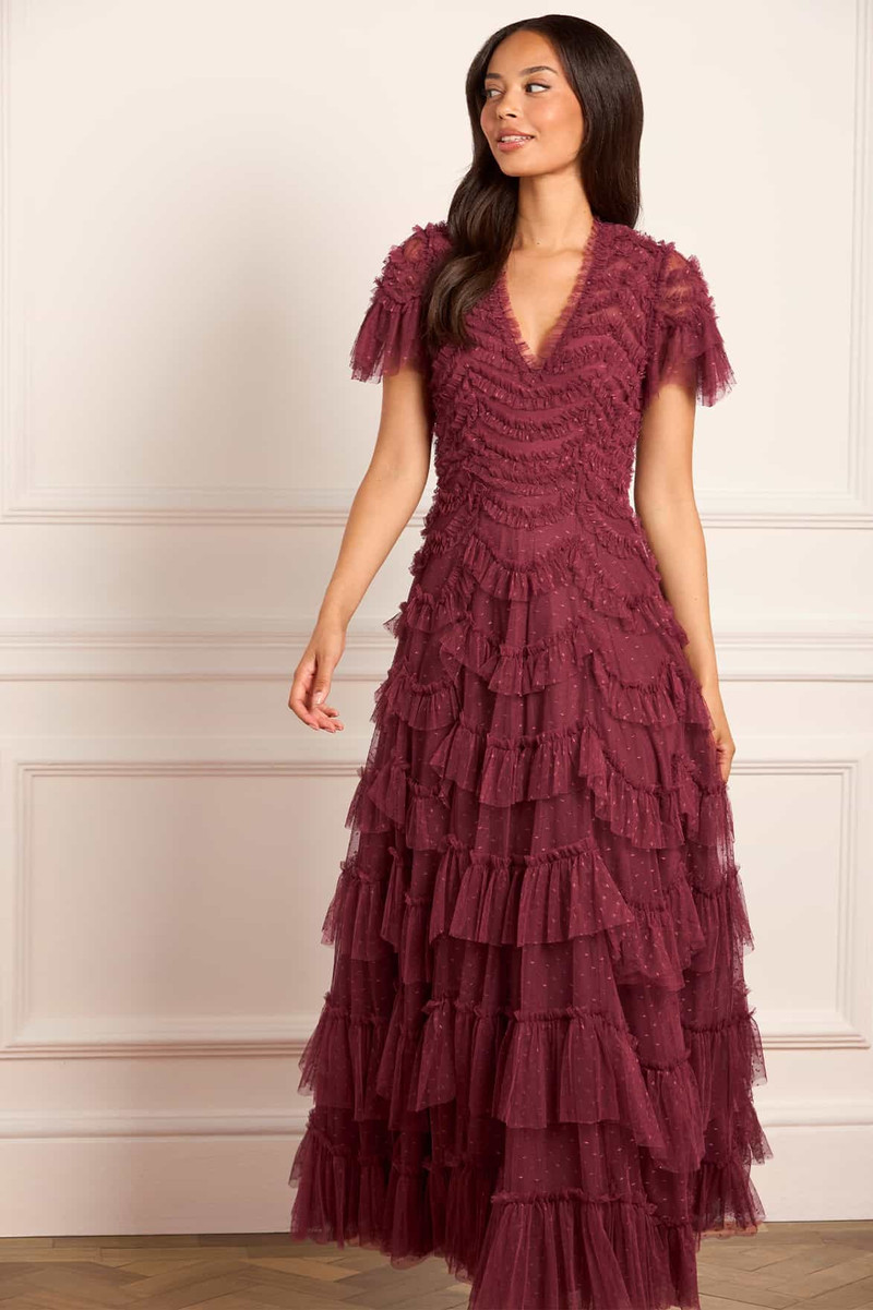 Needle & Thread Aviana V-Neck Gown outlook