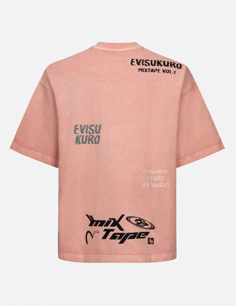 EVISU Multi Logo Print Oversized T-Shirt outlook