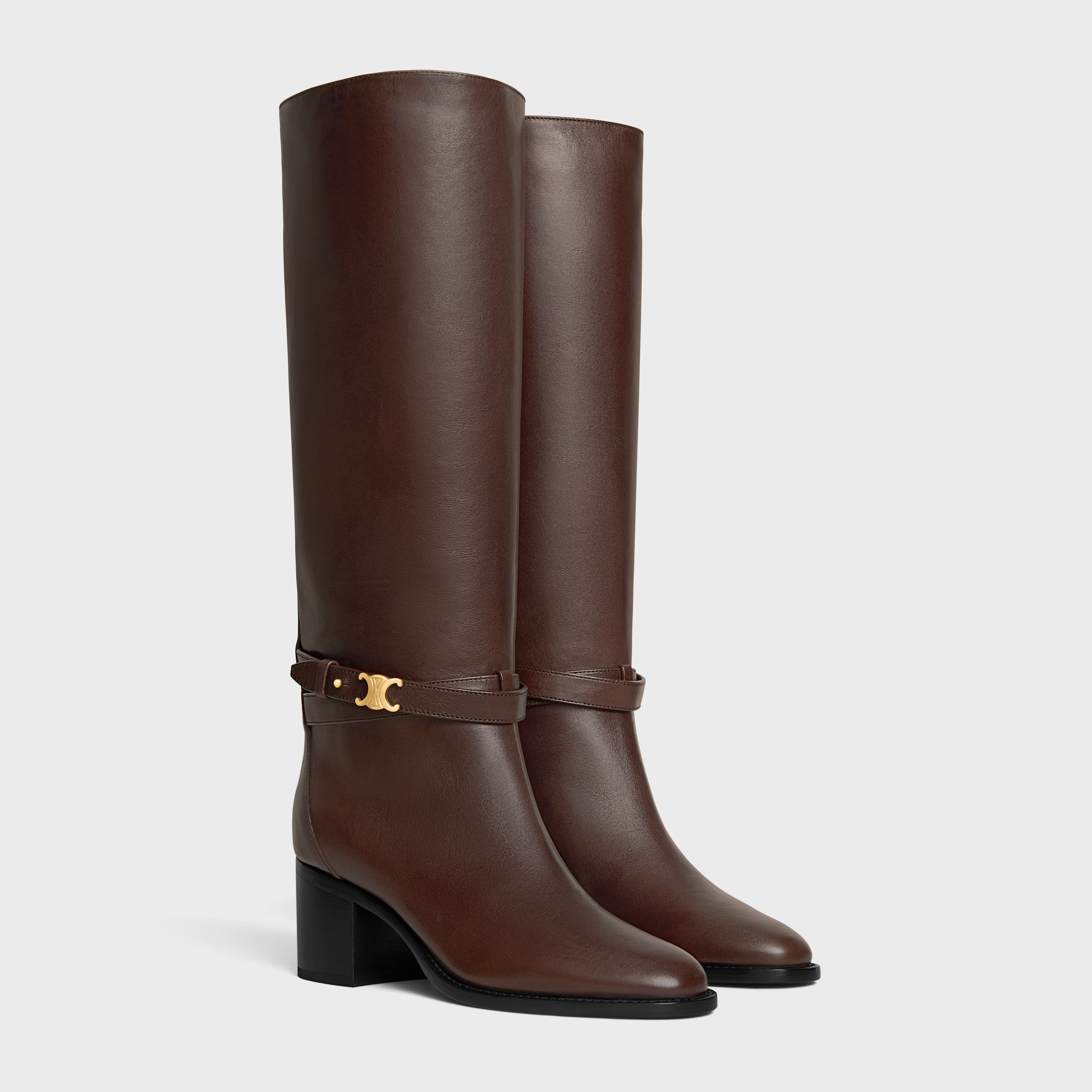 CELINE GARANCE TRIOMPHE STRAP HIGH BOOT IN CALFSKIN - 2