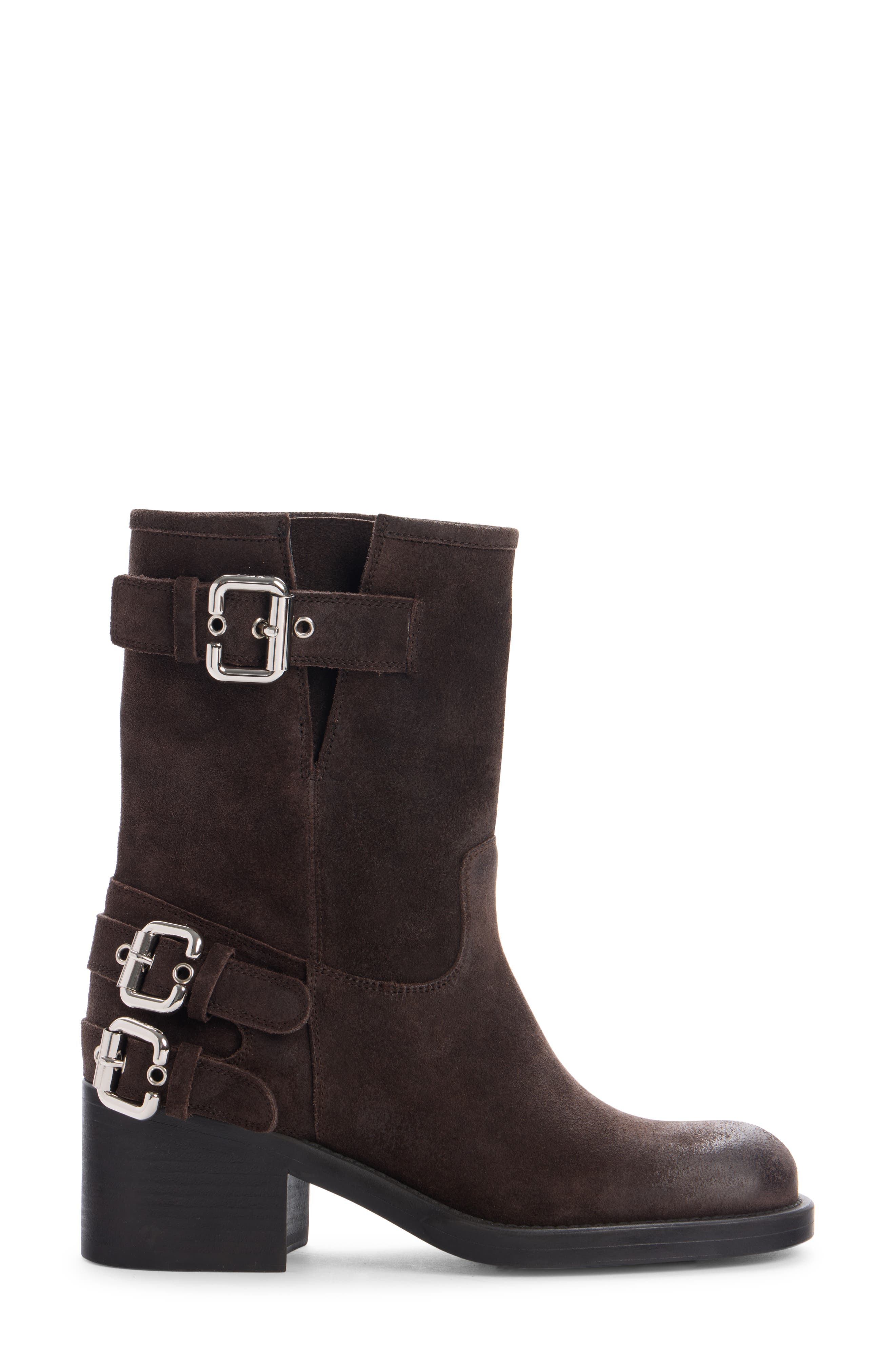 Chloé Dakota Biker Boot in Burnt Wood at Nordstrom - 3