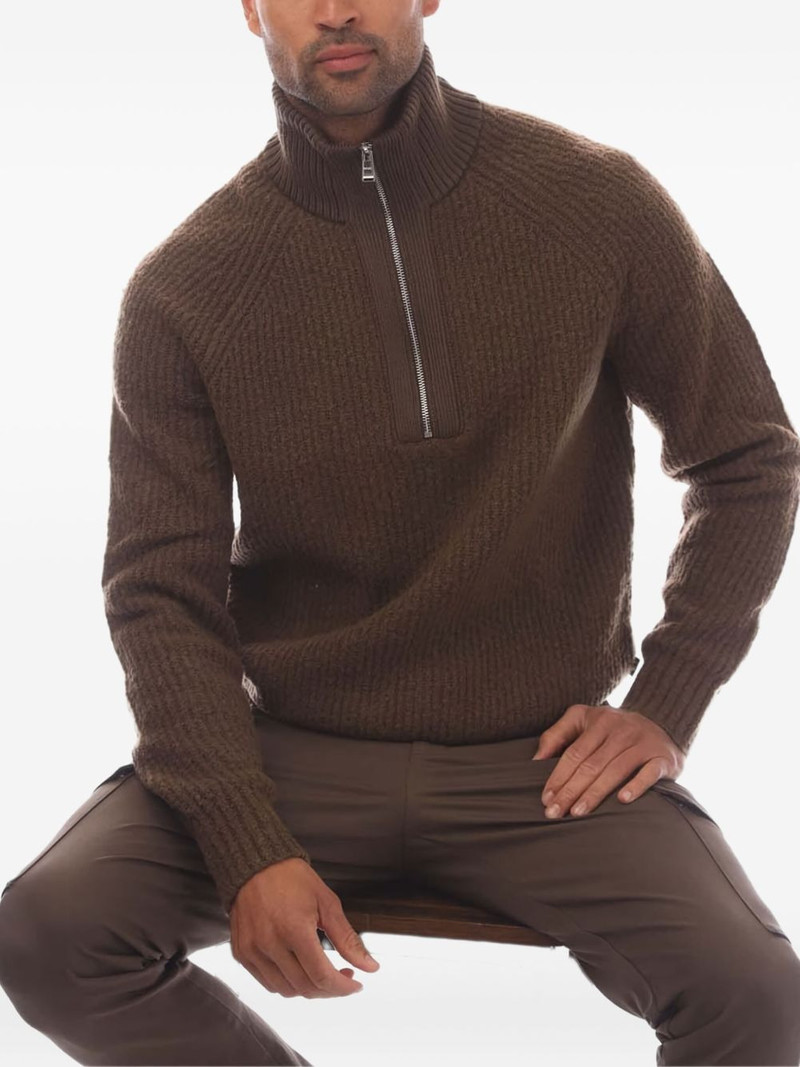 BOSS high-neck half-zip sweater outlook