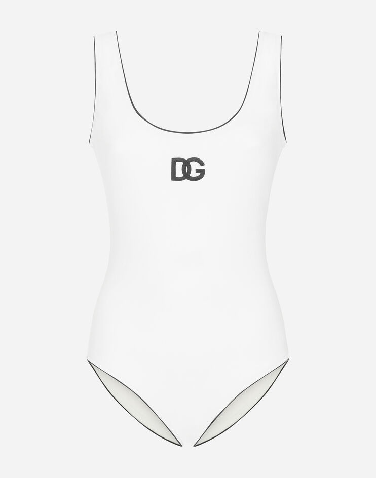 Olympic one-piece swimsuit with logo - 1