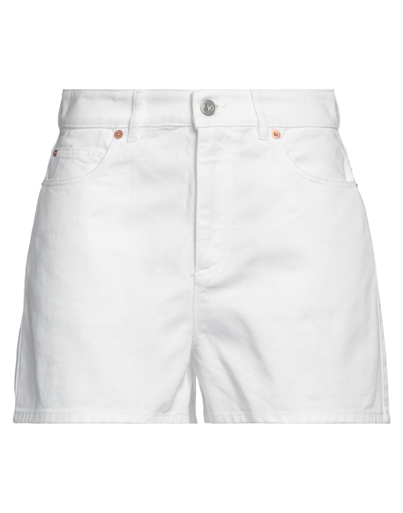 White Women's Denim Shorts - 1