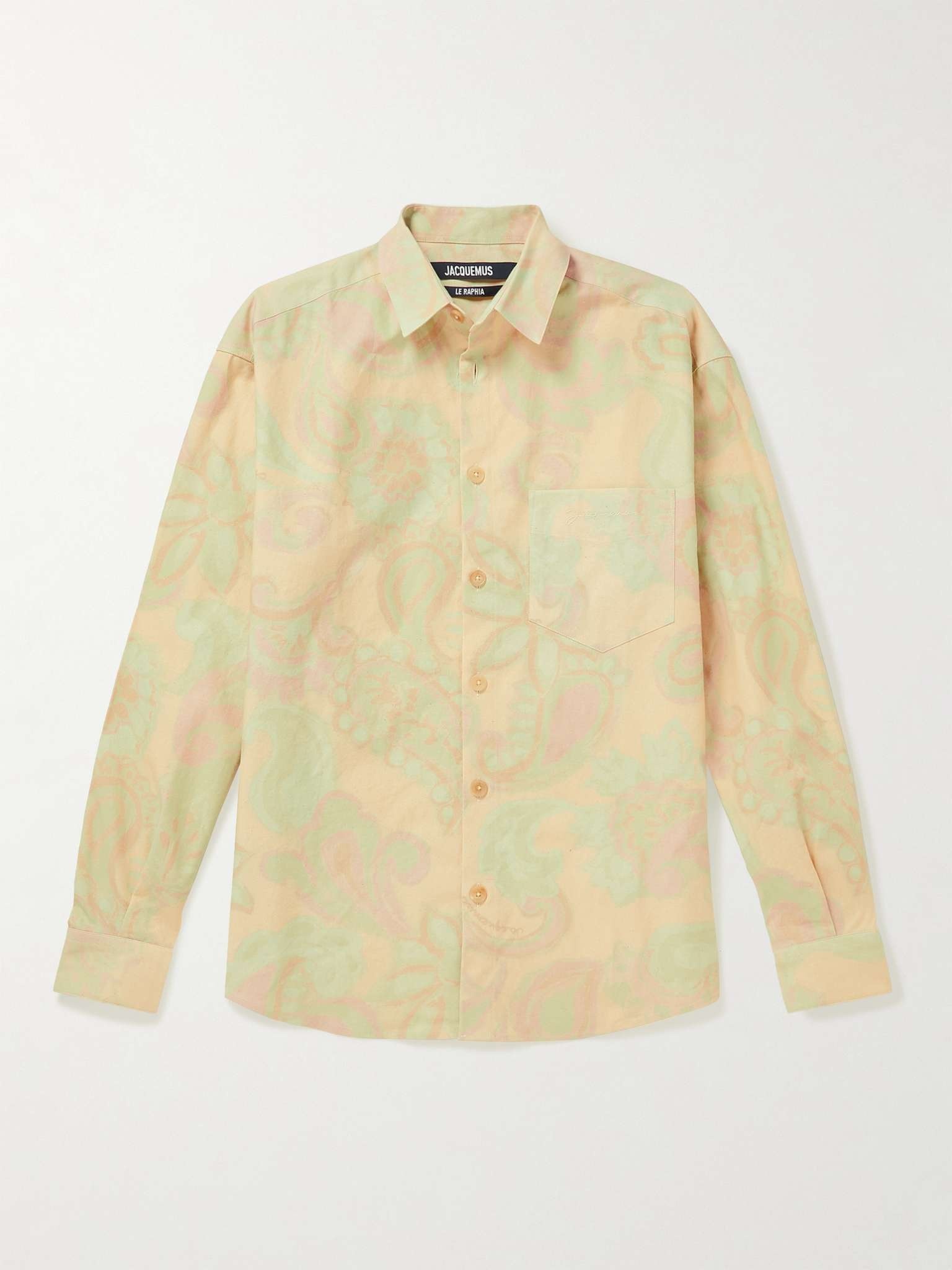 Logo-Embroidered Paisley and Floral-Print Cotton Shirt - 1