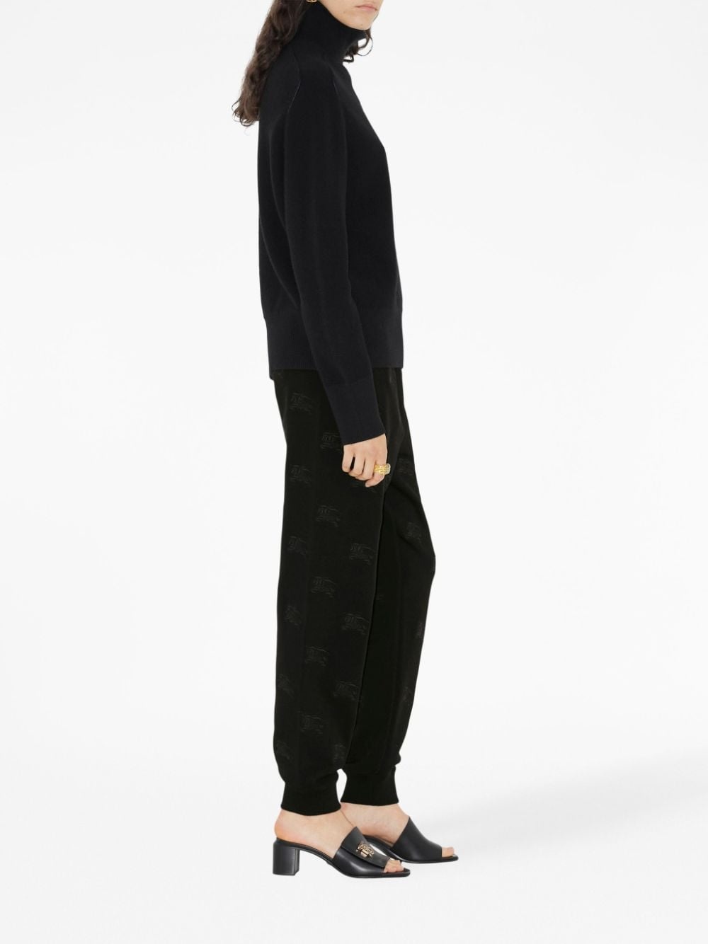 EKD-embroidered cotton track pants - 3