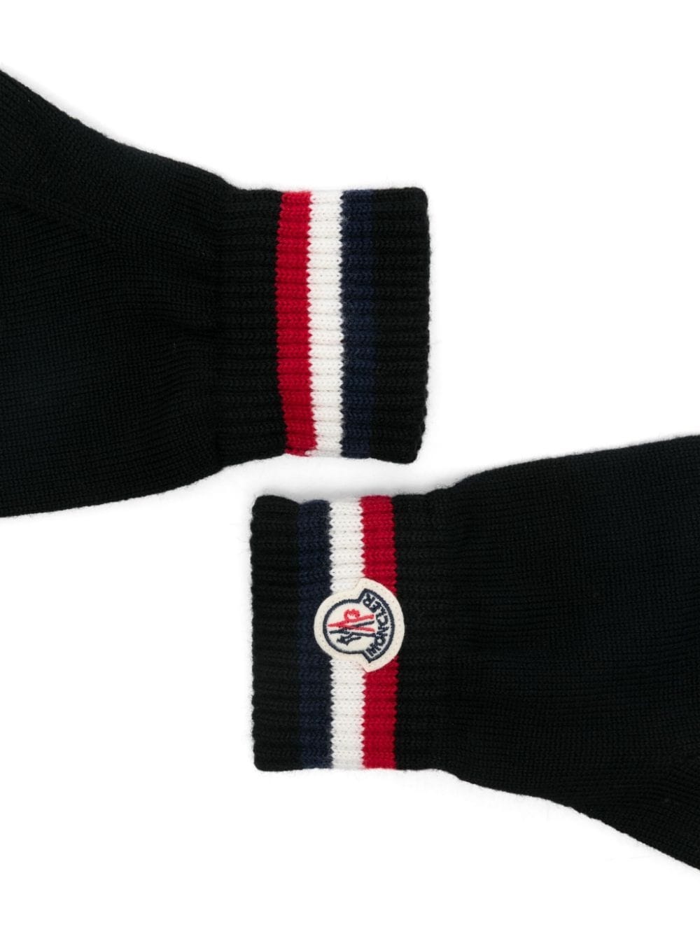 tricolour-stripe wool gloves - 2