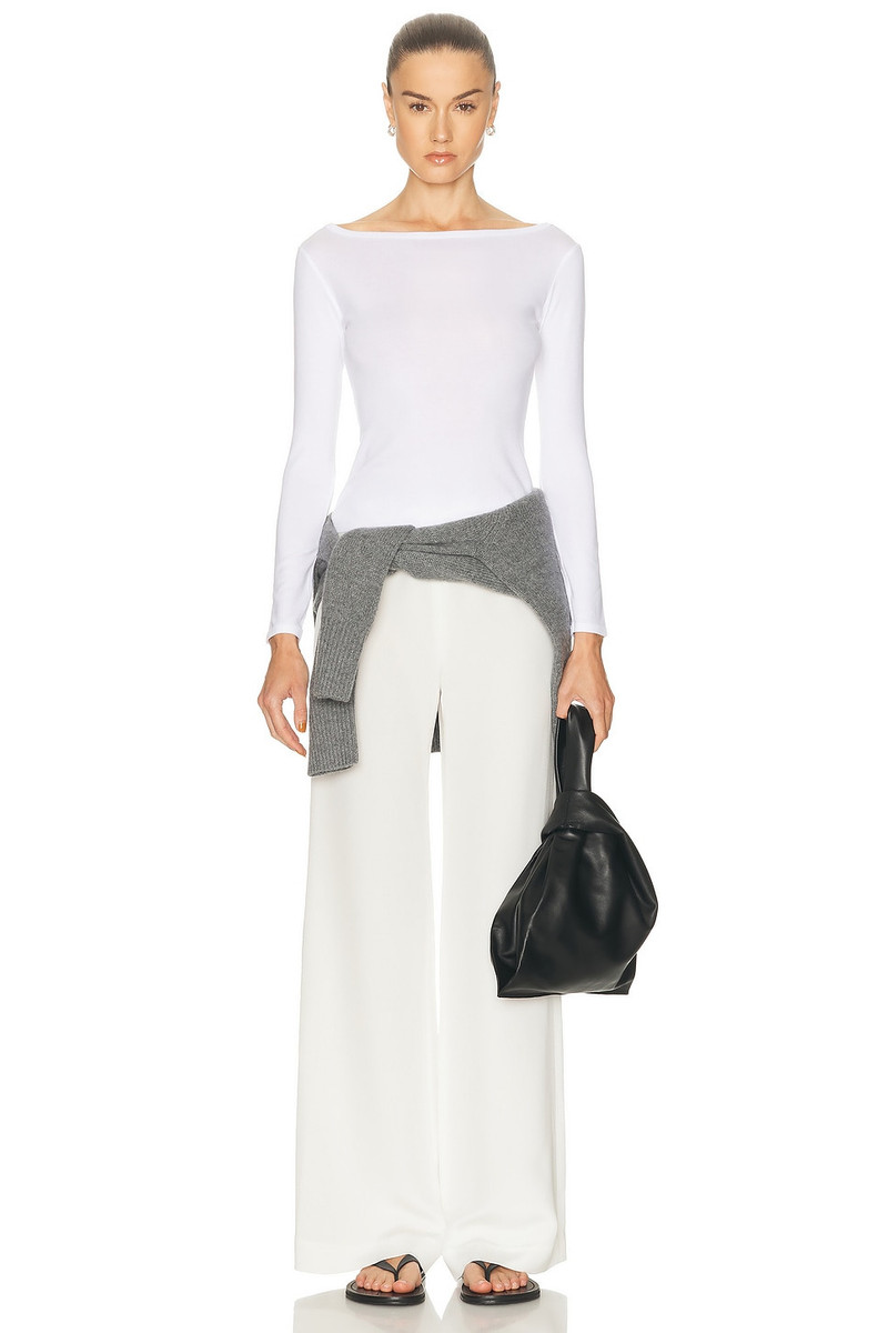 Enza Costa Fine Supima Cotton Long Sleeve Boatneck Top outlook