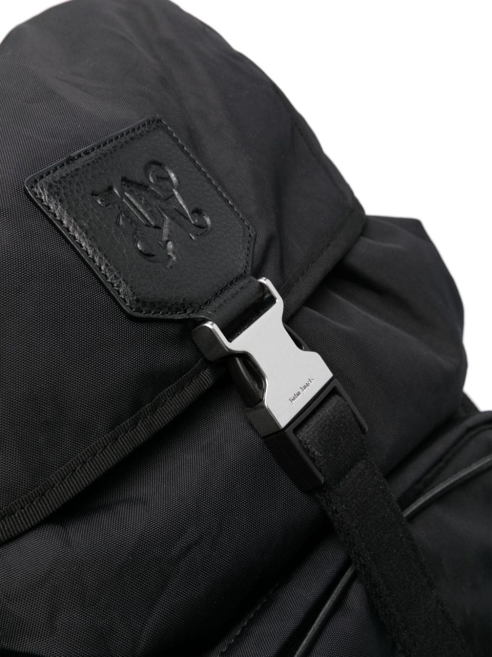 logo-embossed canvas backpack - 4