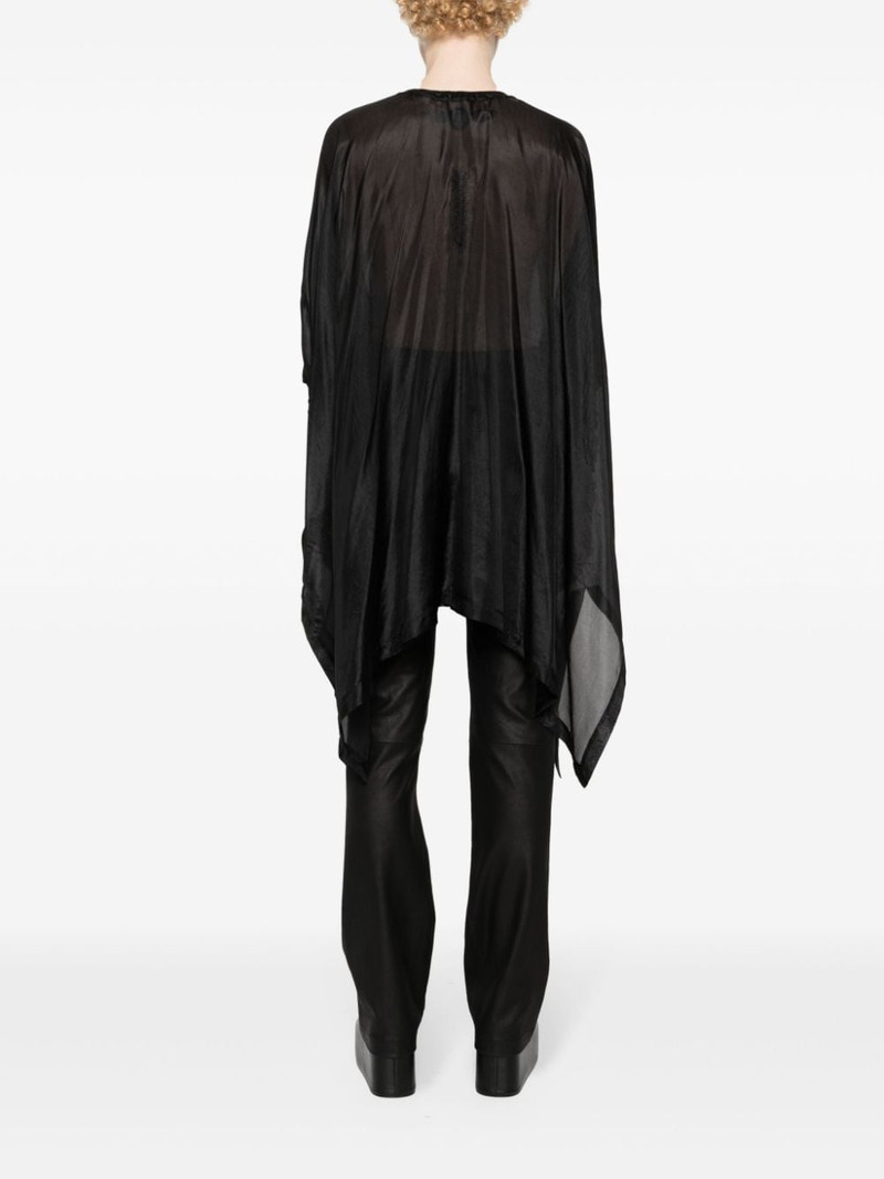 ribbed-sleeves silk shirt 4