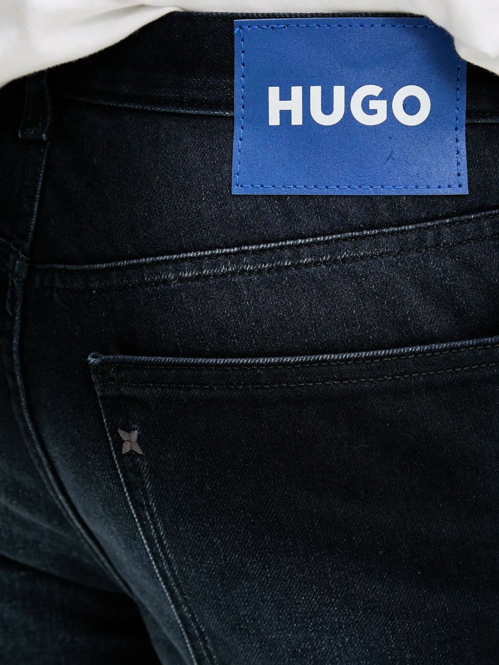 faded dark-wash jeans - 4