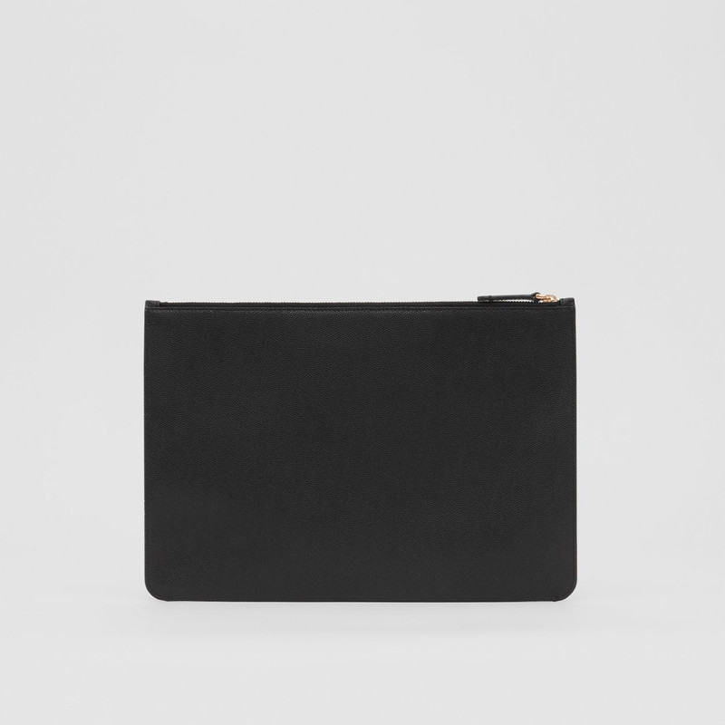 Monogram Motif Grainy Leather Pouch 7