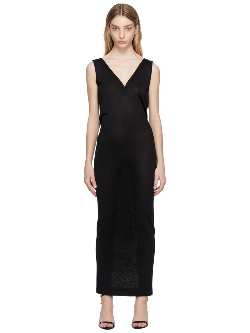 Black Slinky Maxi Dress 1