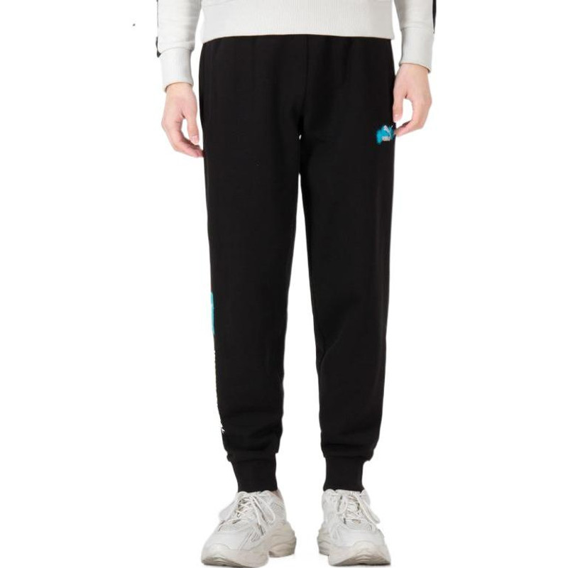 PUMA PUMA Trend Graphic Logo Pants 'Black' 536088-01 outlook