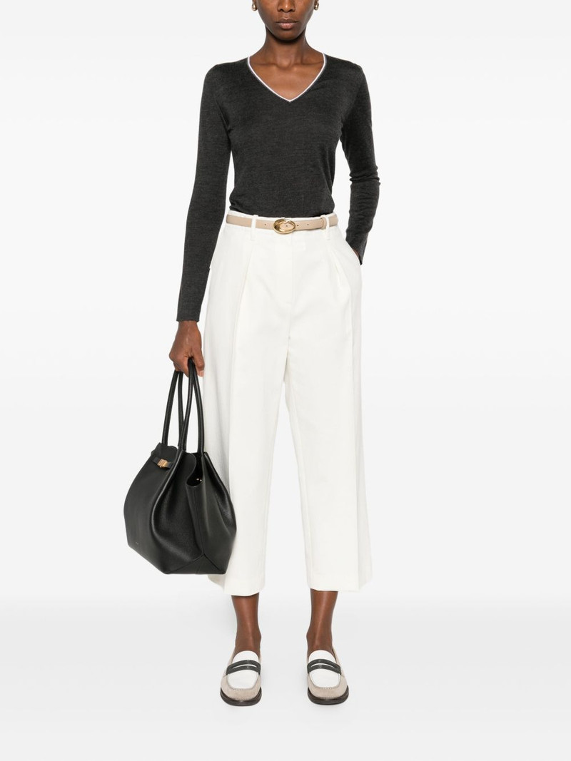 Brunello Cucinelli v-neck embellished sweater outlook