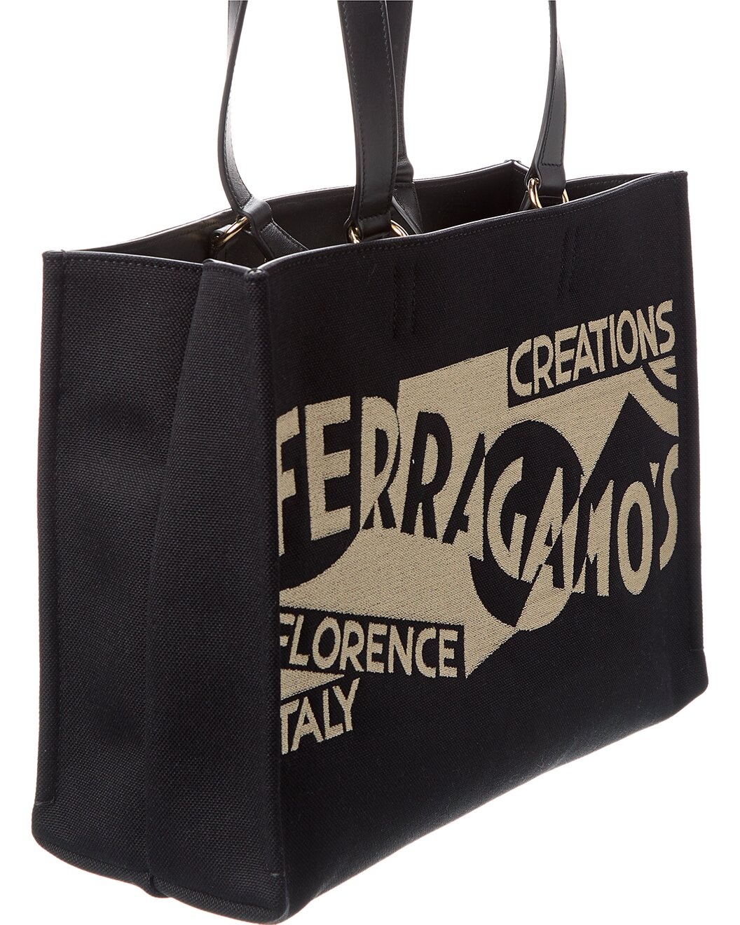 Ferragamo Logo Medium Canvas & Leather Tote - 3