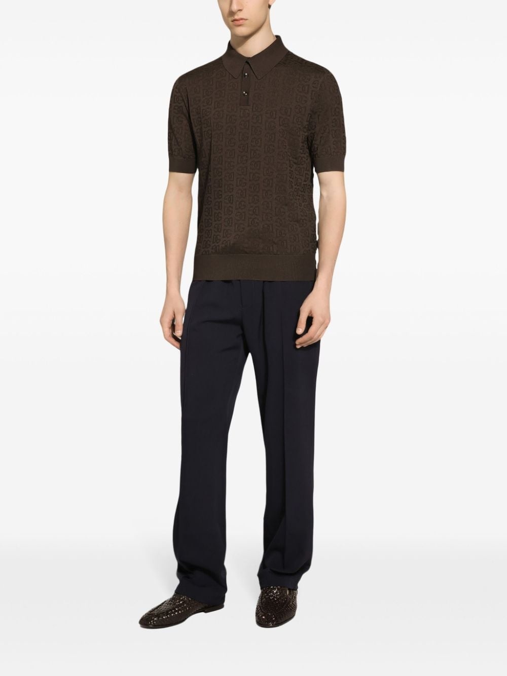 drawstring-waist stretch-wool trousers - 2