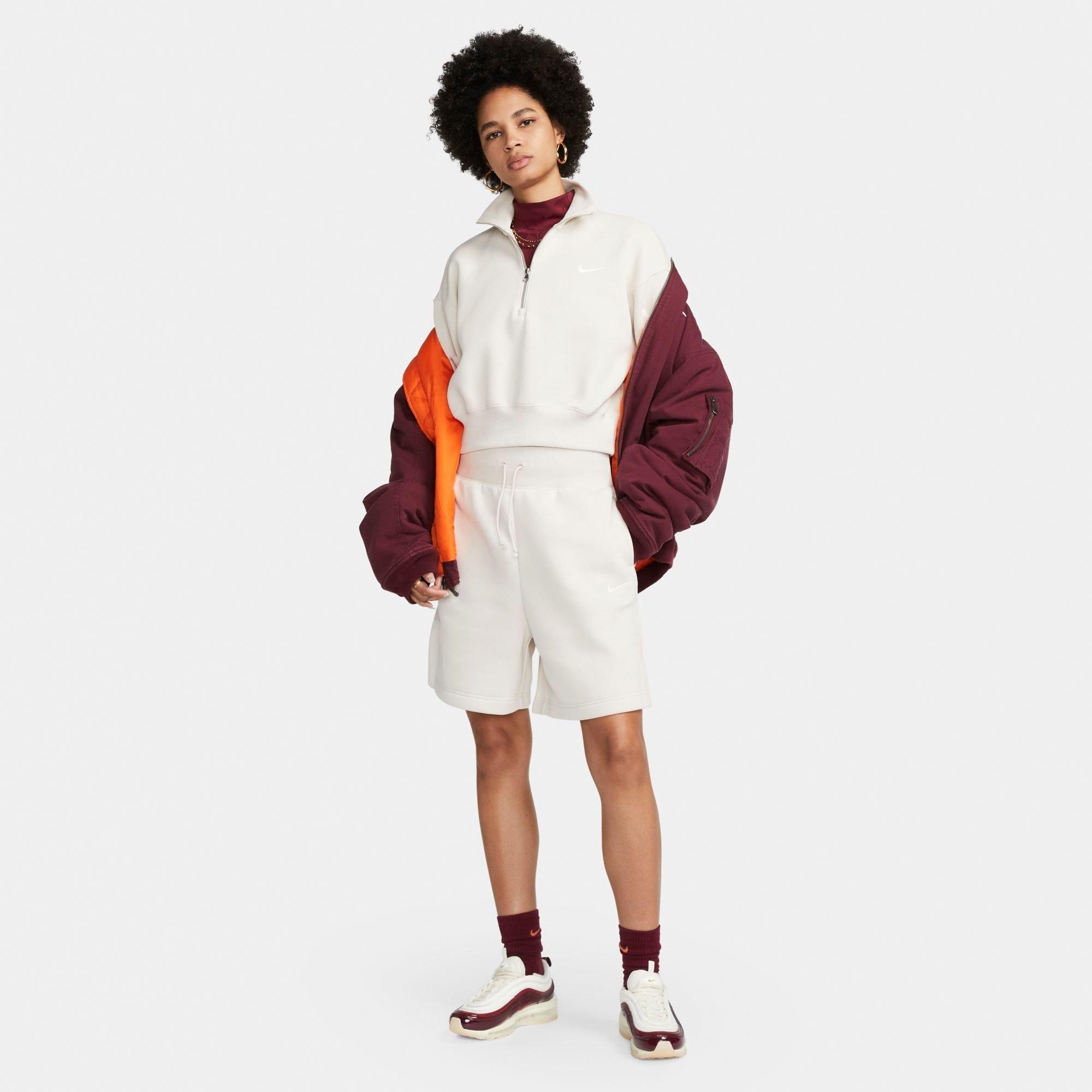 WOMEN'S NIKE SPORTSWEAR PHOENIX FLEECE OVERSIZED HALF-ZIP CROP SWEATSHIRT - 3