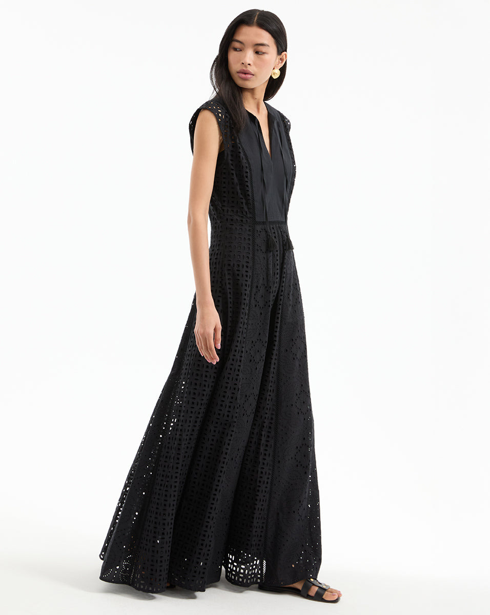 ALINA EYELET MAXI DRESS - 4