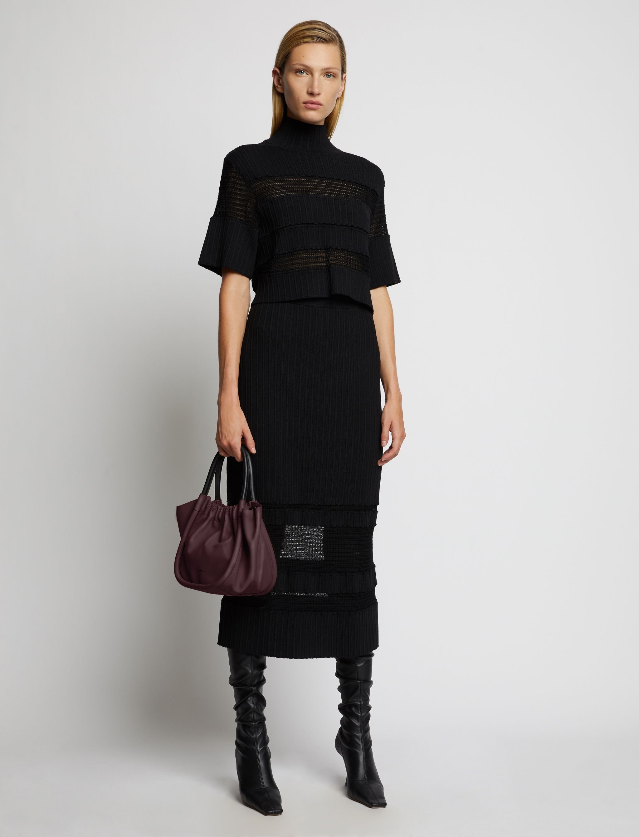 Small Ruched Crossbody Tote - 3