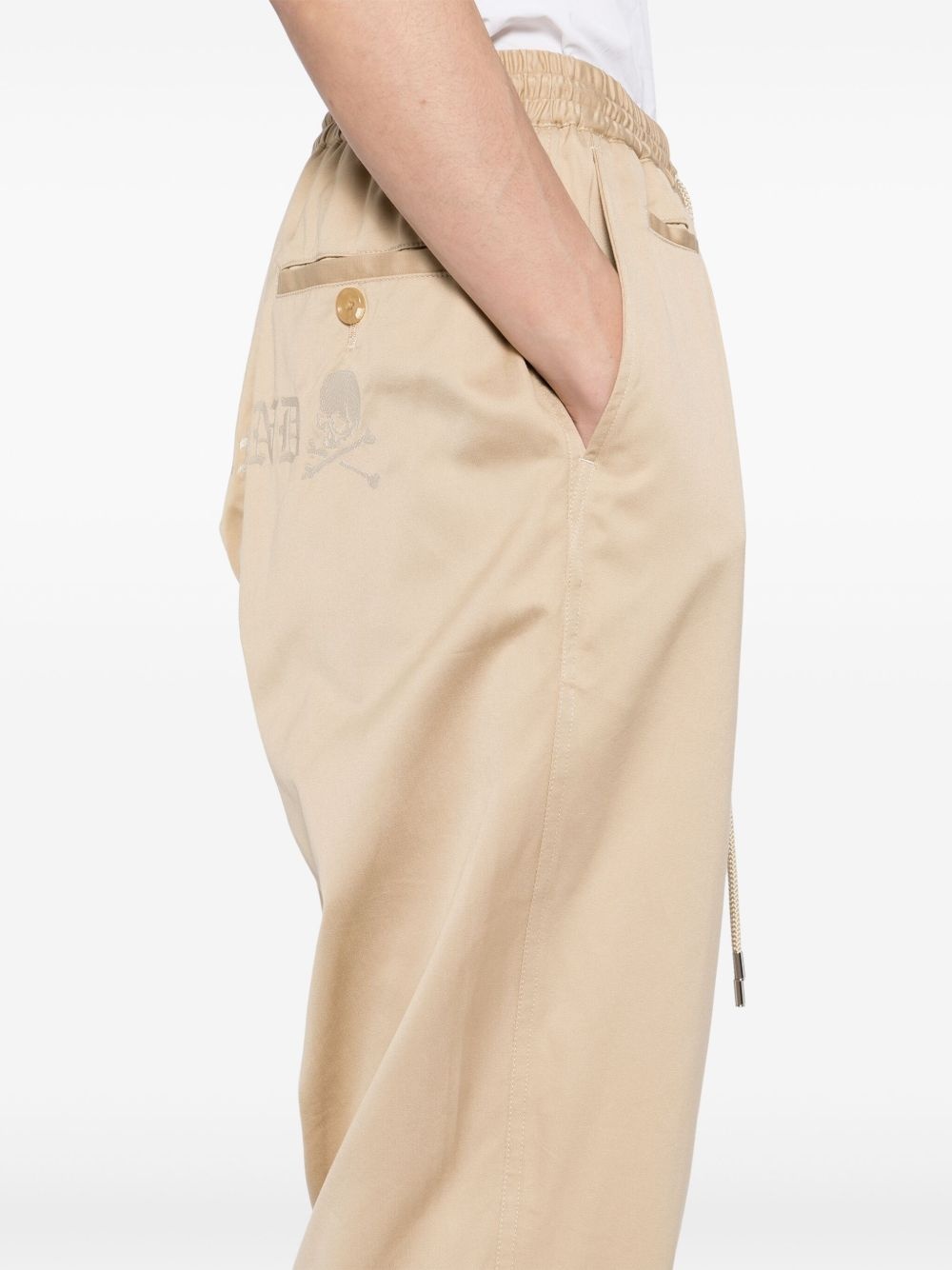 logo-embroidered trousers - 5