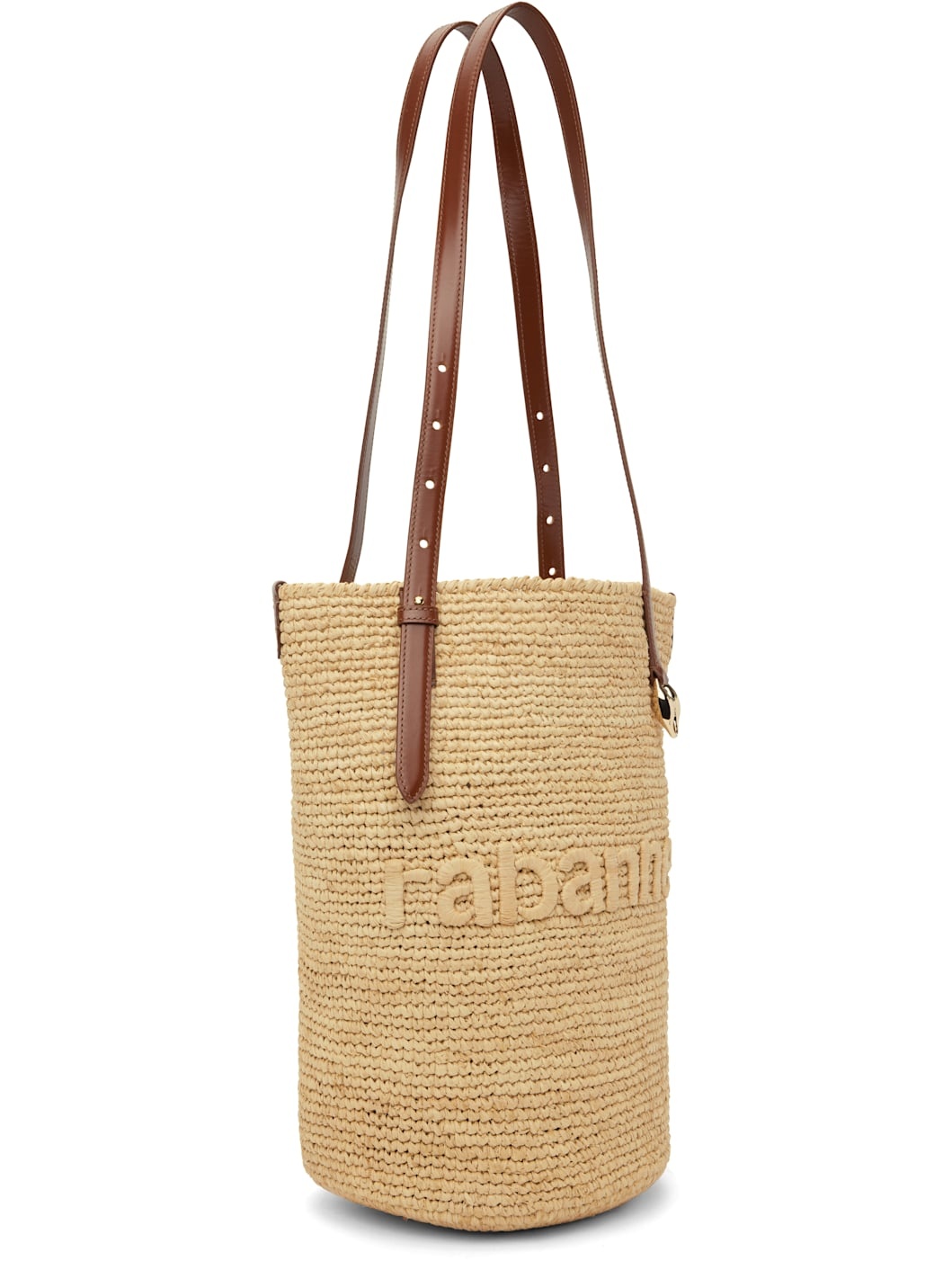 Beige Raffia Logo Tote - 2