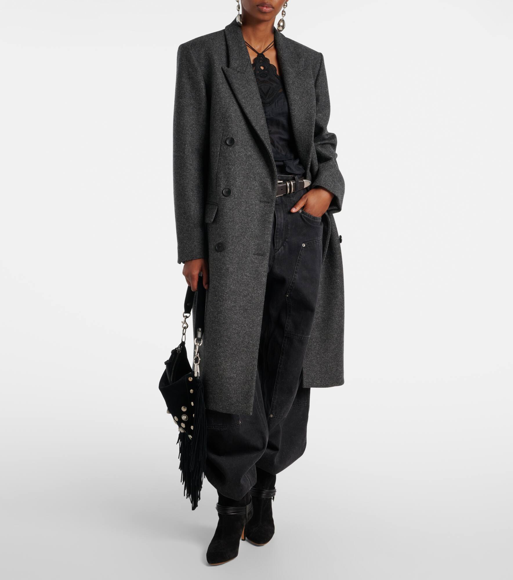 Irene double-breasted virgin wool coat - 2