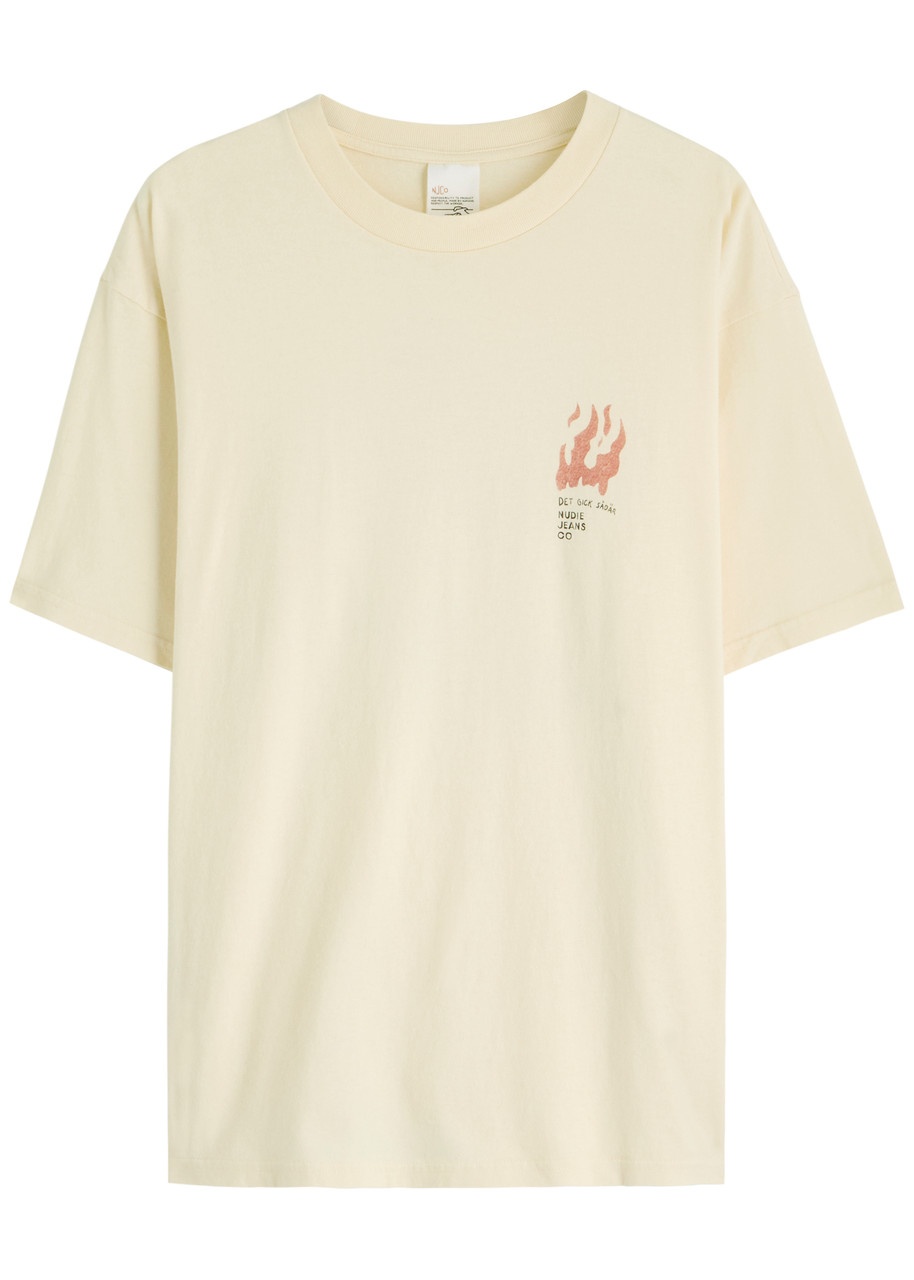 Nudie Jeans Koffe Printed Cotton T-shirt - 1