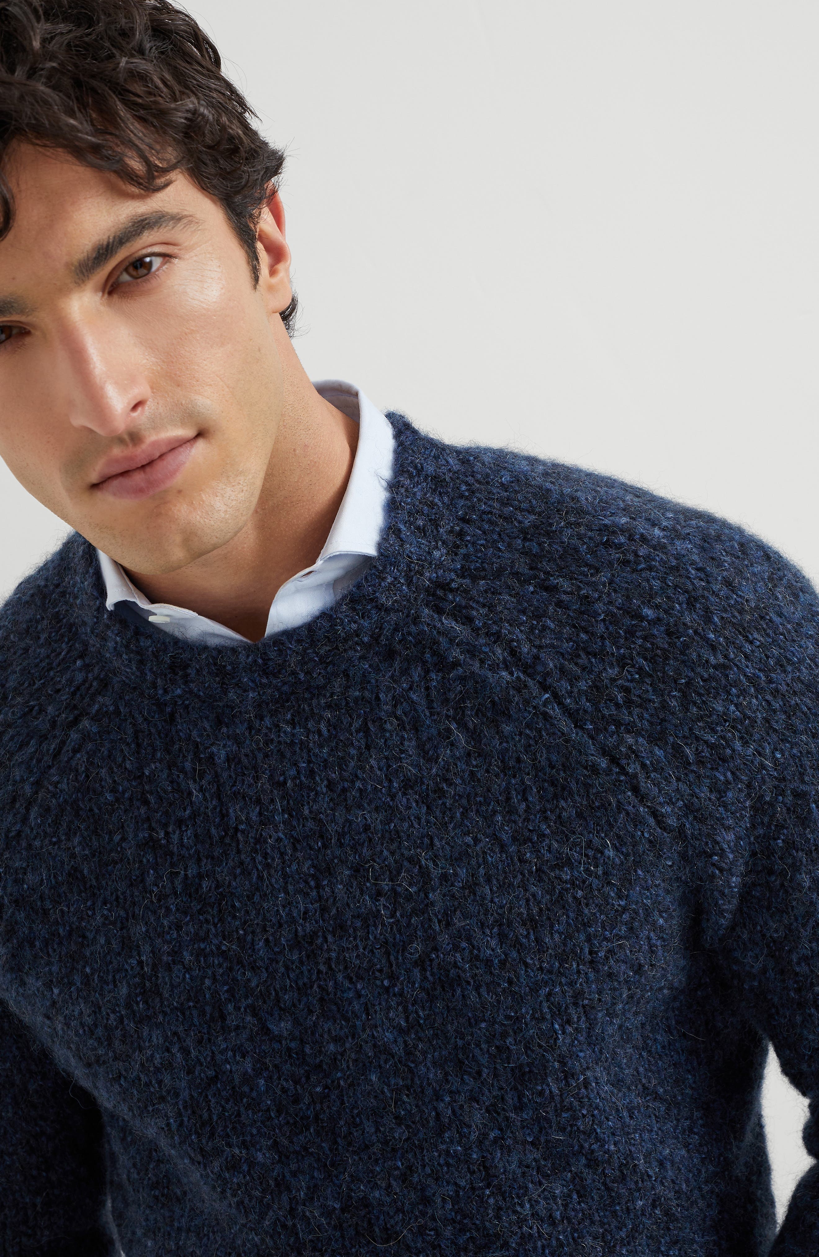Brunello Cucinelli Flecked sweater in Navy Blue at Nordstrom - 4