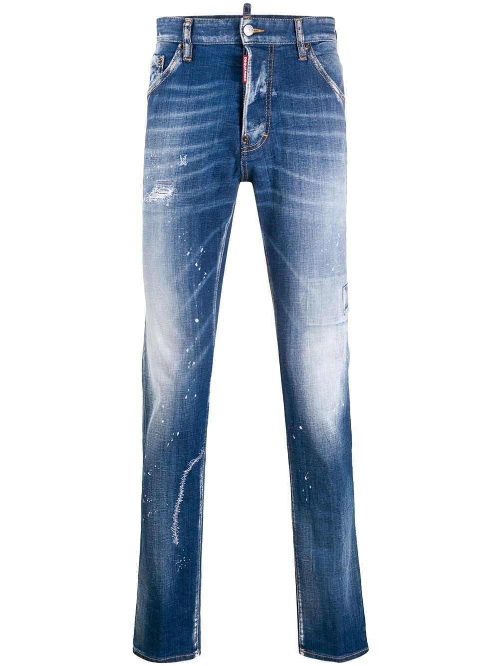 distressed slim-fit jeans - 1