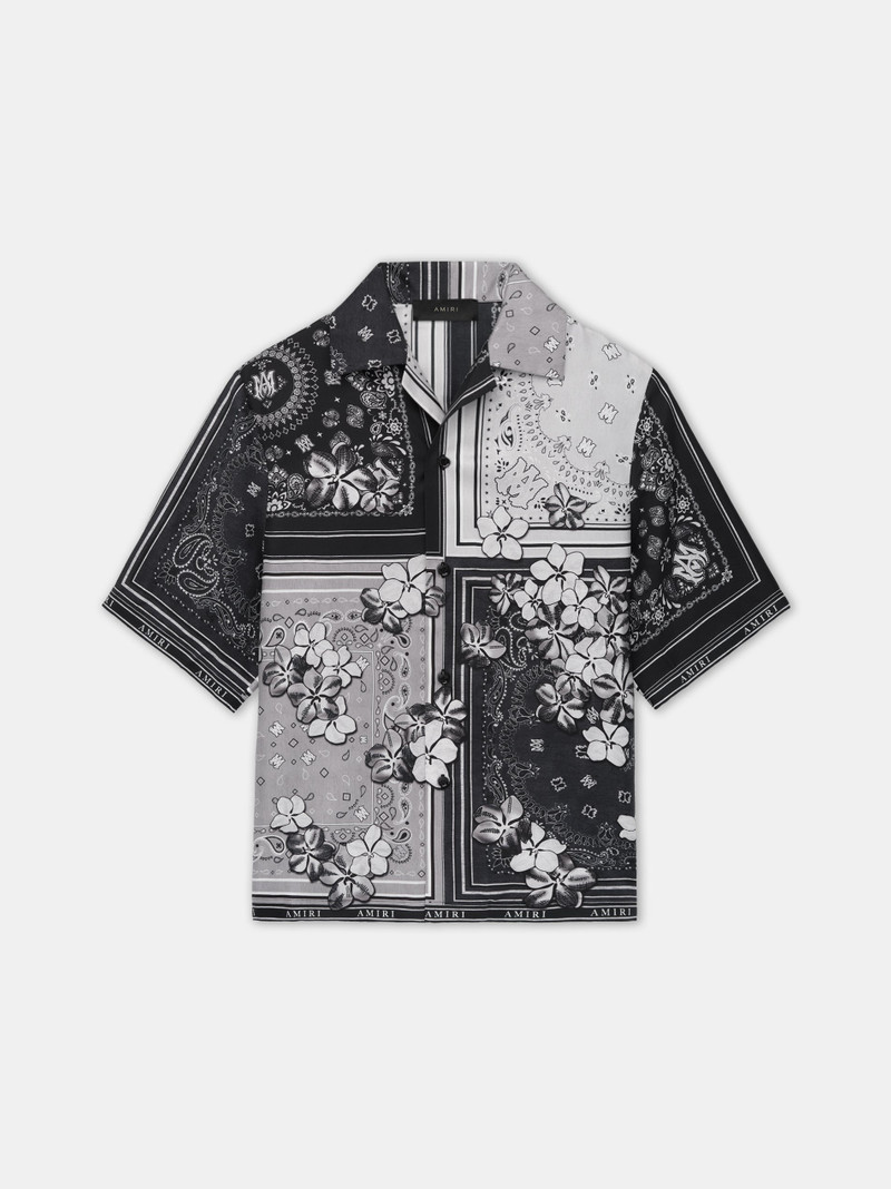 BANDANA FLORAL BOWLING SHIRT - 1