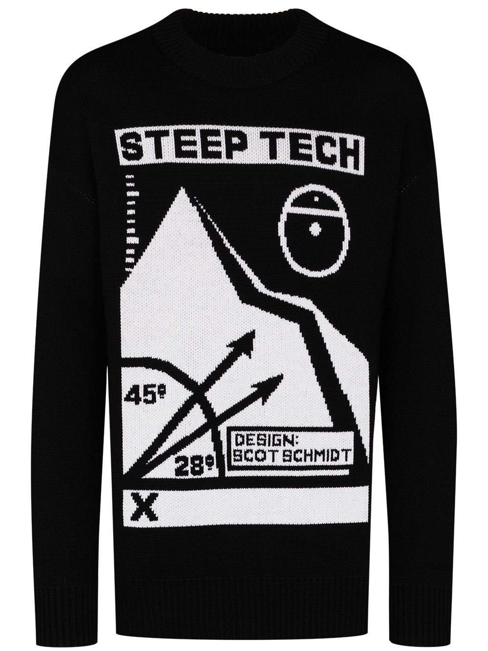 intarsia-knit slogan jumper - 1