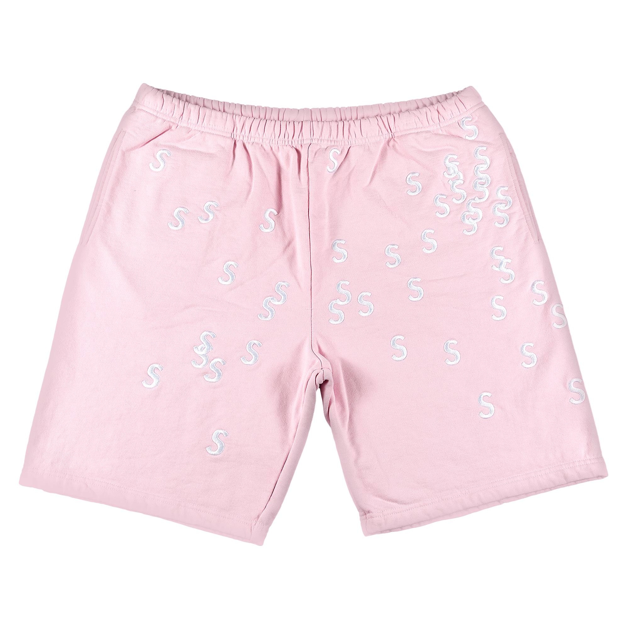 Supreme Embroidered S Sweatshort 'Light Pink' - 1