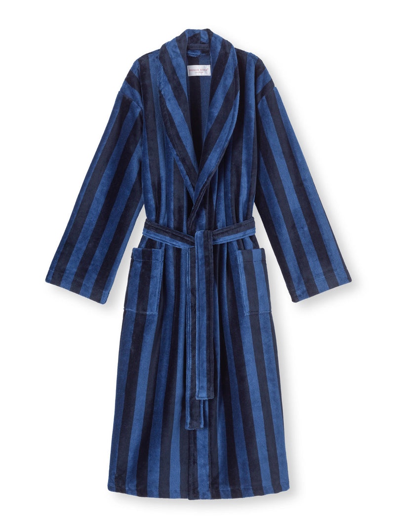 Men's Bathrobe Aston 36 Terry Cotton Navy - 1