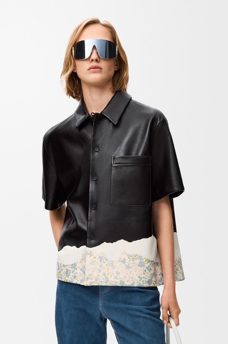 Short sleeve shirt in nappa lambskin 3