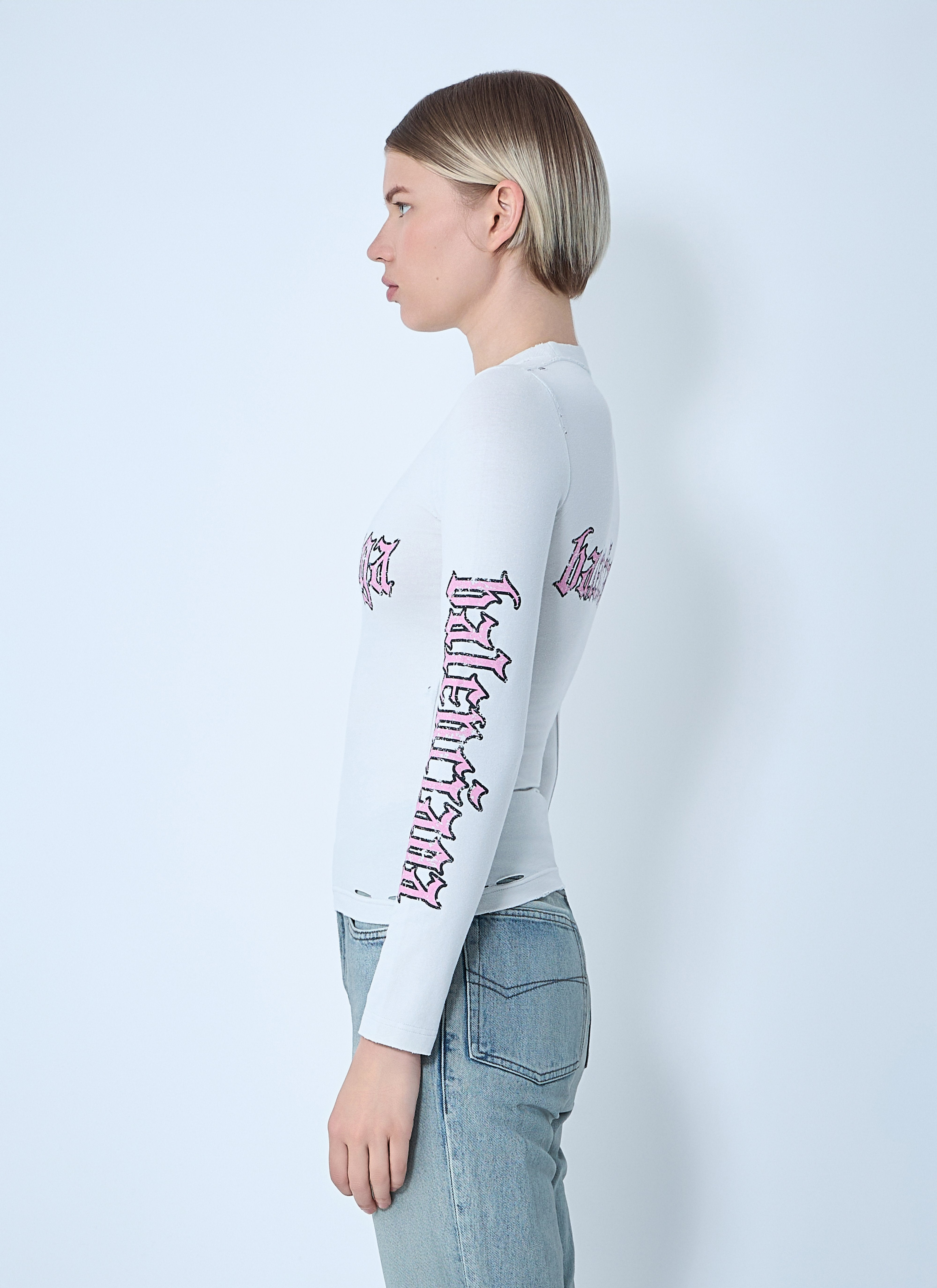 Balenciaga Women Logo Motif T-Shirt - 3