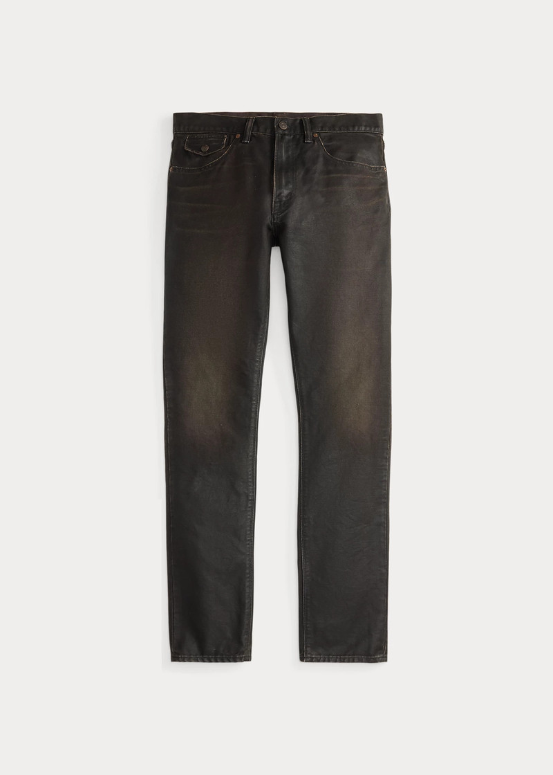 High Slim Coated Black Jean 1