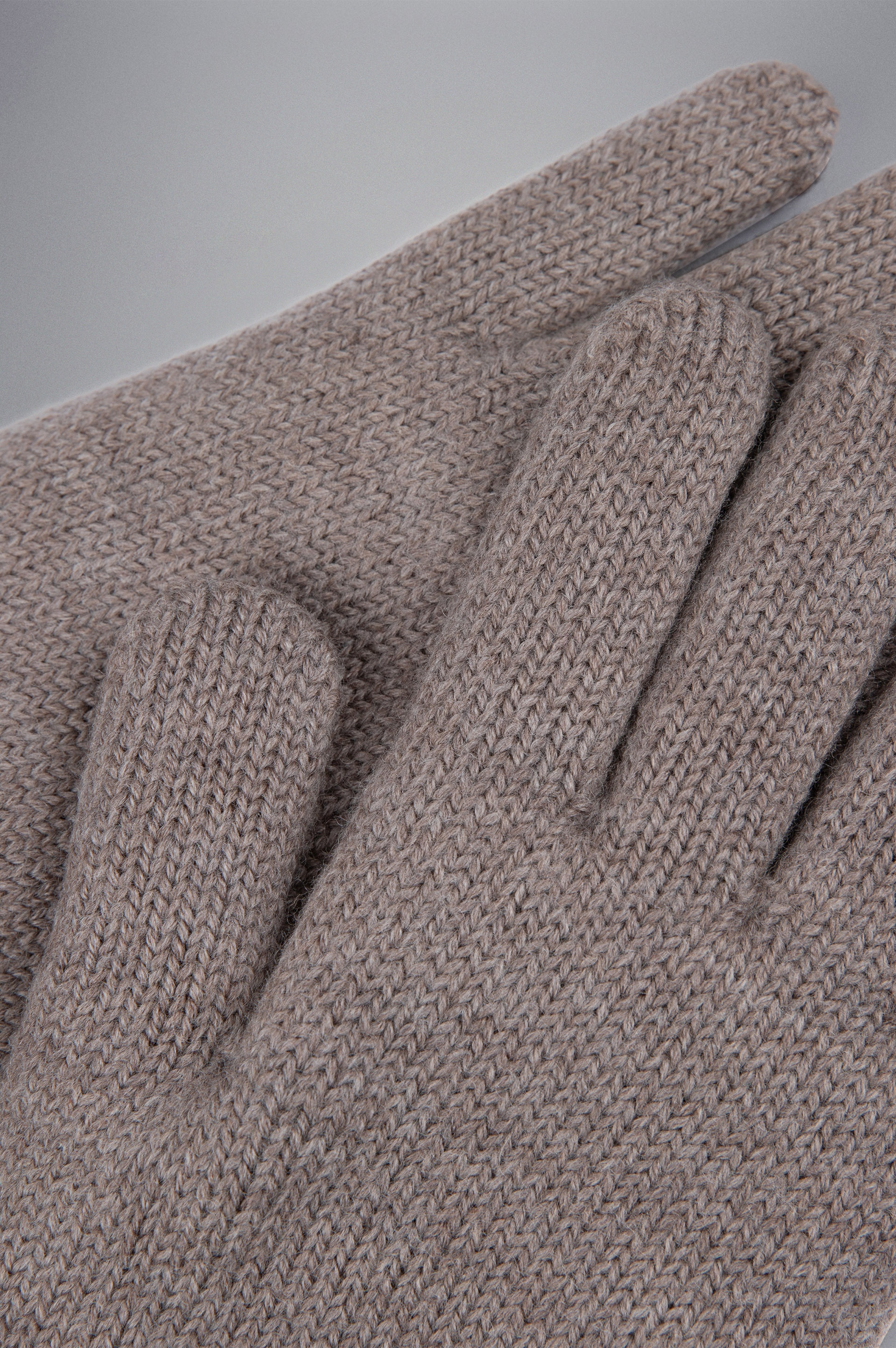 LOGO SUEDE-TRIMMED WOOL GLOVES - 3