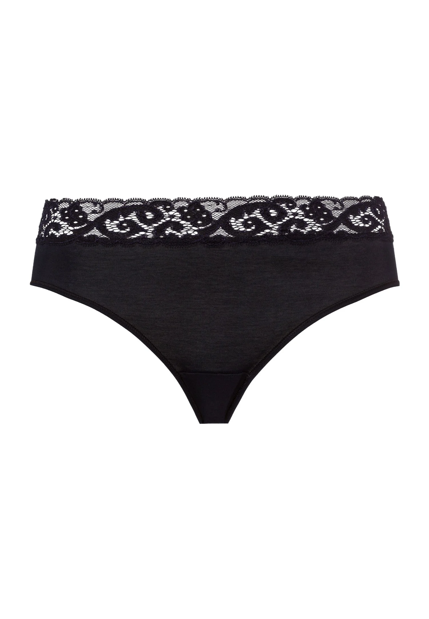 Moments Lace Trim Cotton Hipster - 1