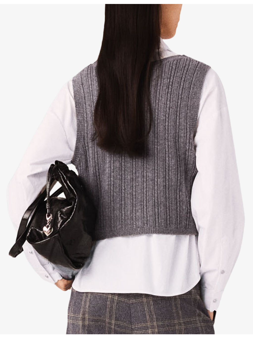 Shirt-Underlayer Ribbed Stretch-Knit Top - 4