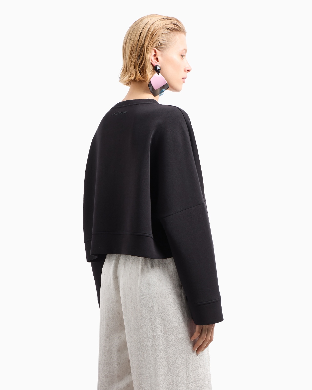 DOUBLE-JERSEY SWEATSHIRT WITH OVERSIZED LOGO EMBROIDERY - 3