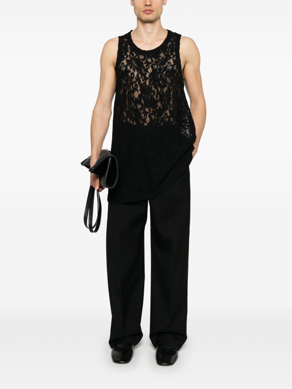 floral-lace tank top - 2