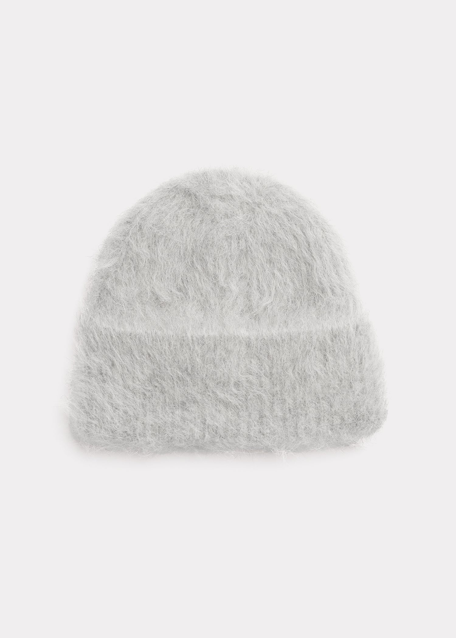 Alpaca knit beanie light grey melange - 5