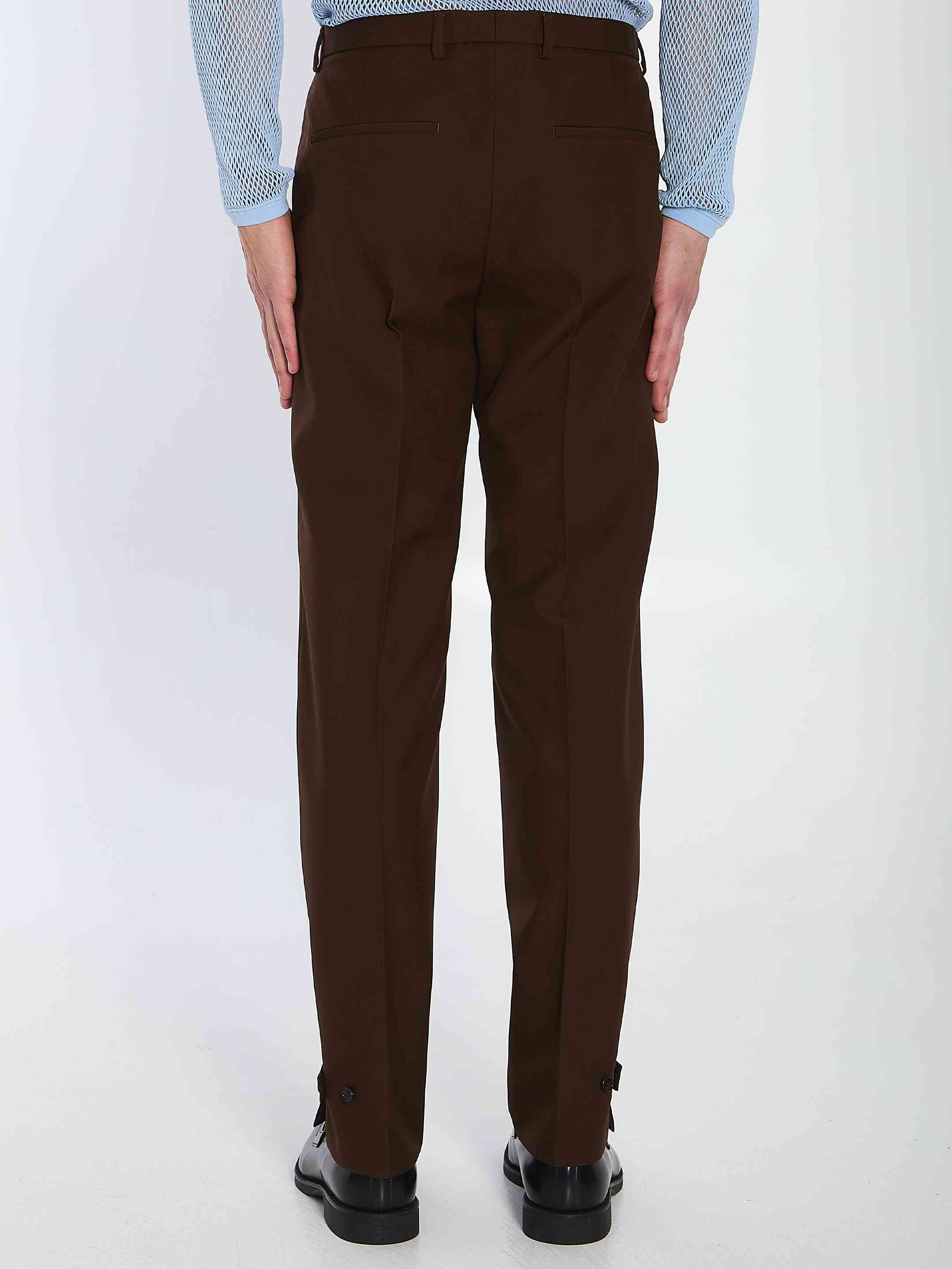 Gucci Men Wool Twill Trousers - 4