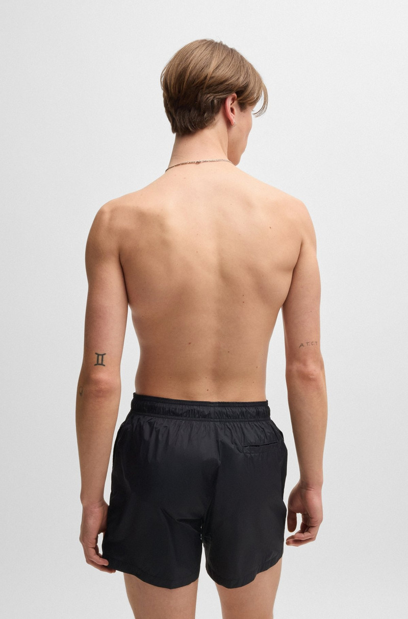 HUGO FULLY LINED SWIM SHORTS WITH STACKED LOGO outlook