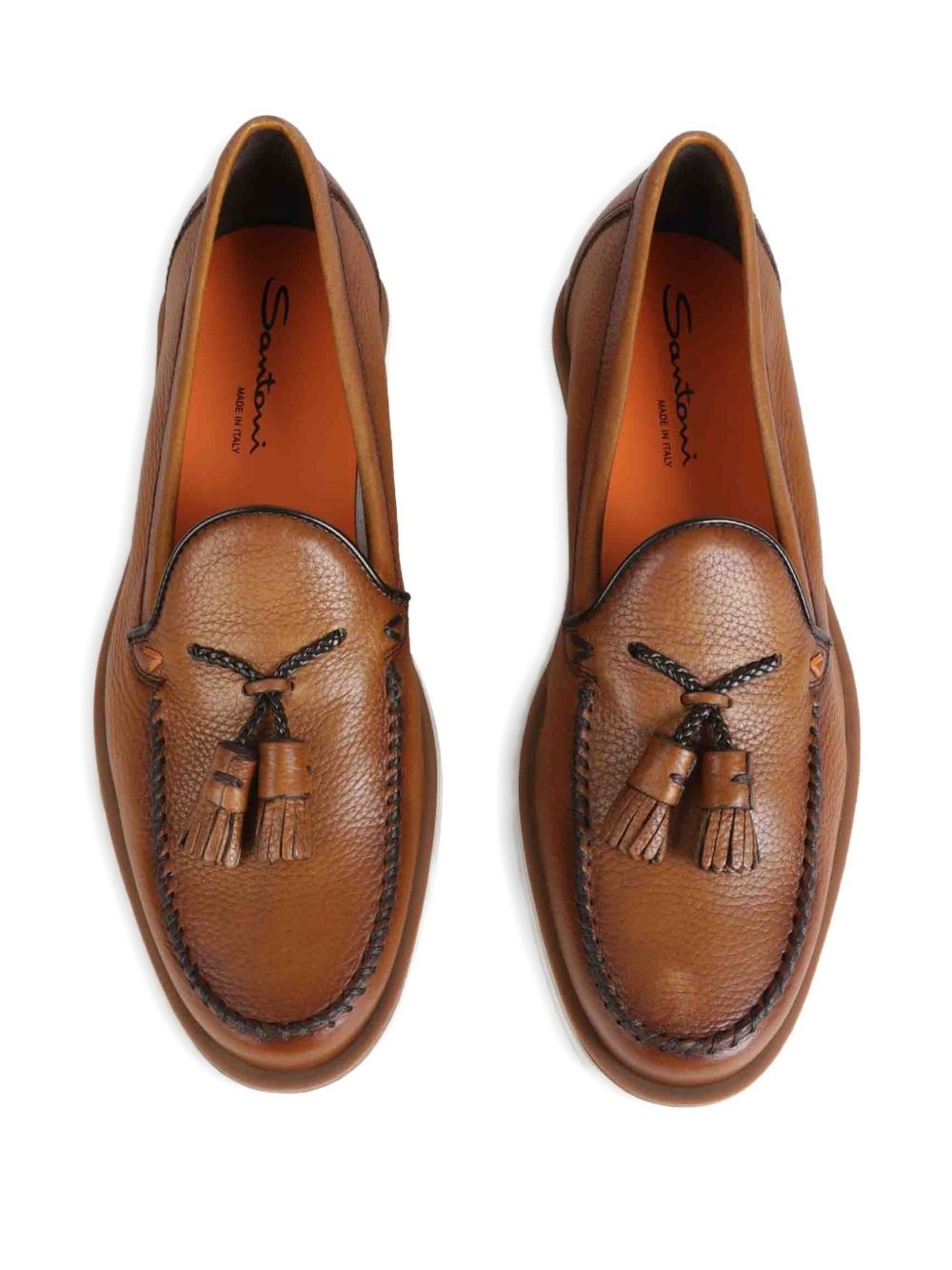 tassel-detail leather loafers - 3