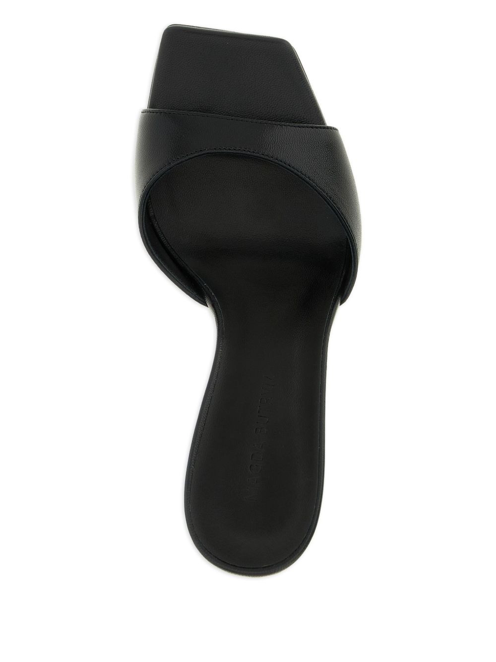 75mm square-toe flared-heel mules - 4