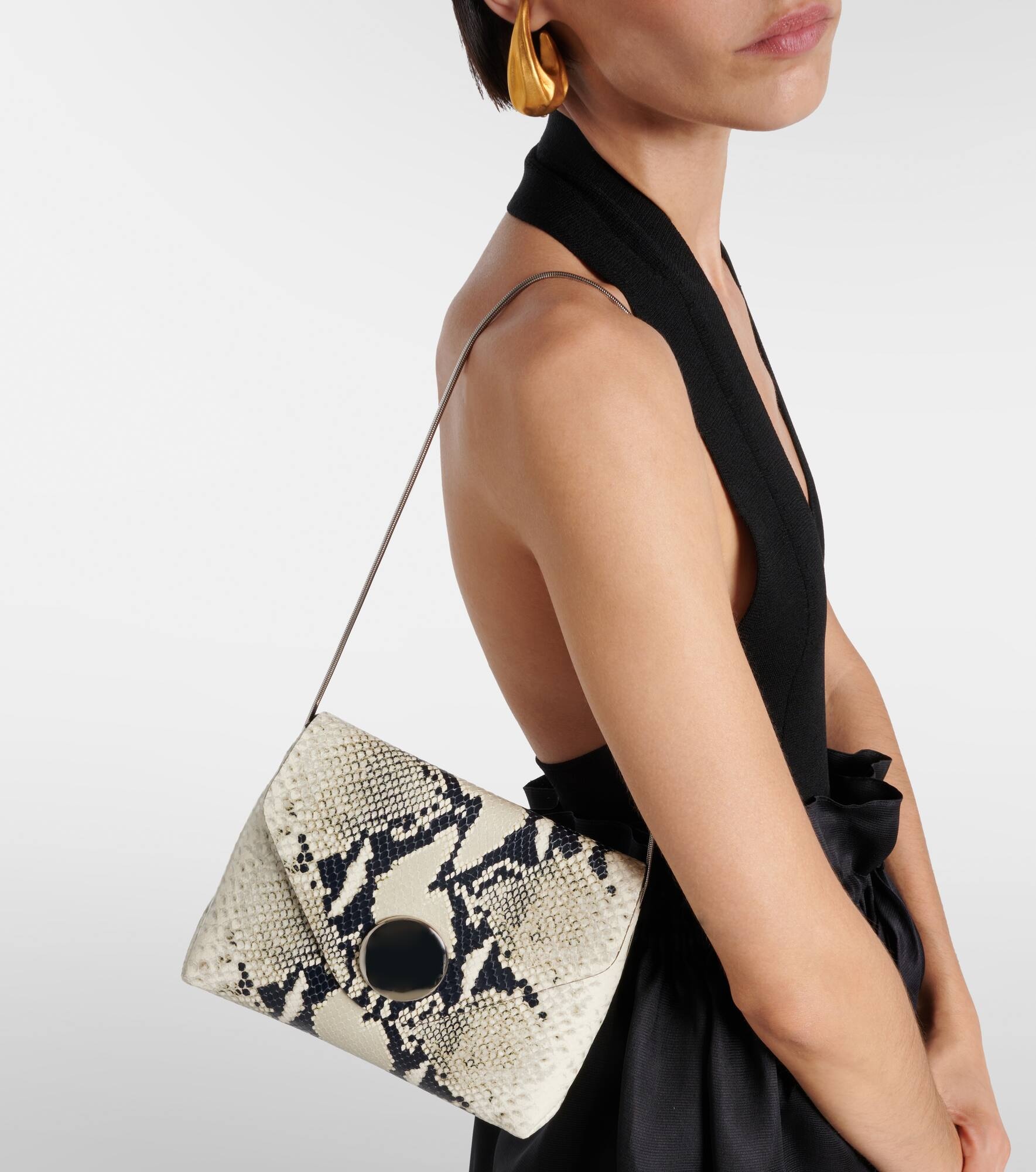Bobbi snake-effect leather shoulder bag - 6